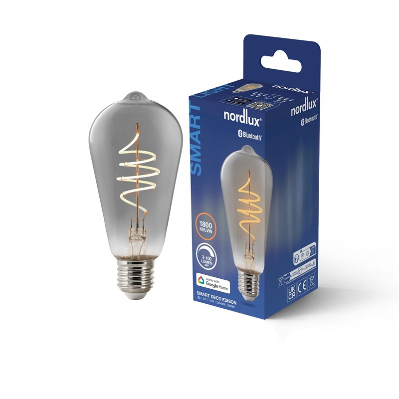 Nordlux ST64 Smart Filament Geräuchert Deco Spirale