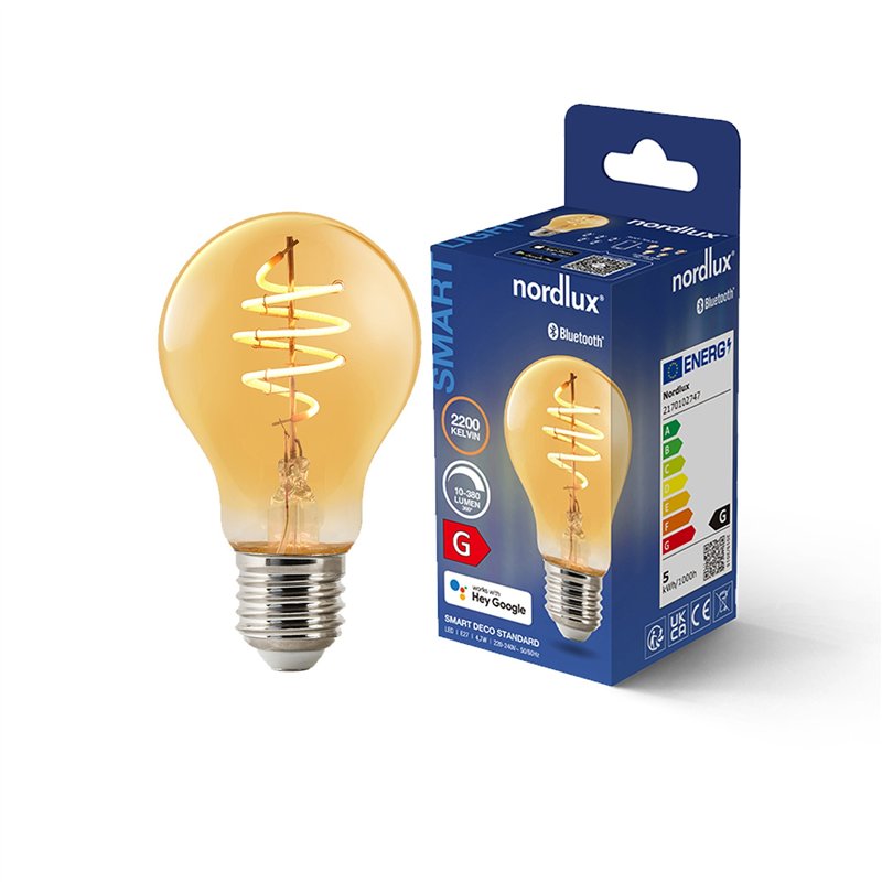 Nordlux A60 Smart Filament Gold Deco Spirale