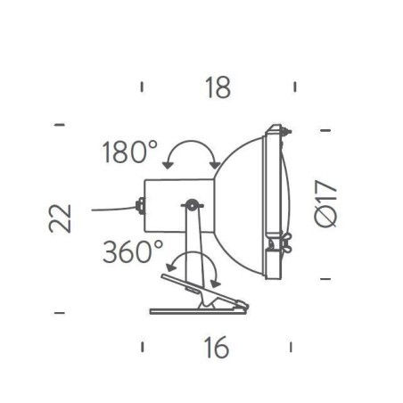 Nemo Projecteur 165 parete Wall lamp