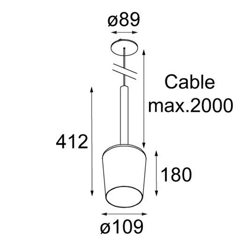 Modular Lighting Tulip blossom (power feed recessed) E27 Hängelampe