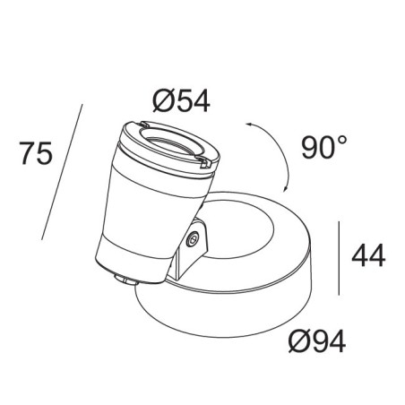 Delta Light KIX M Floor lamp / Wall lamp