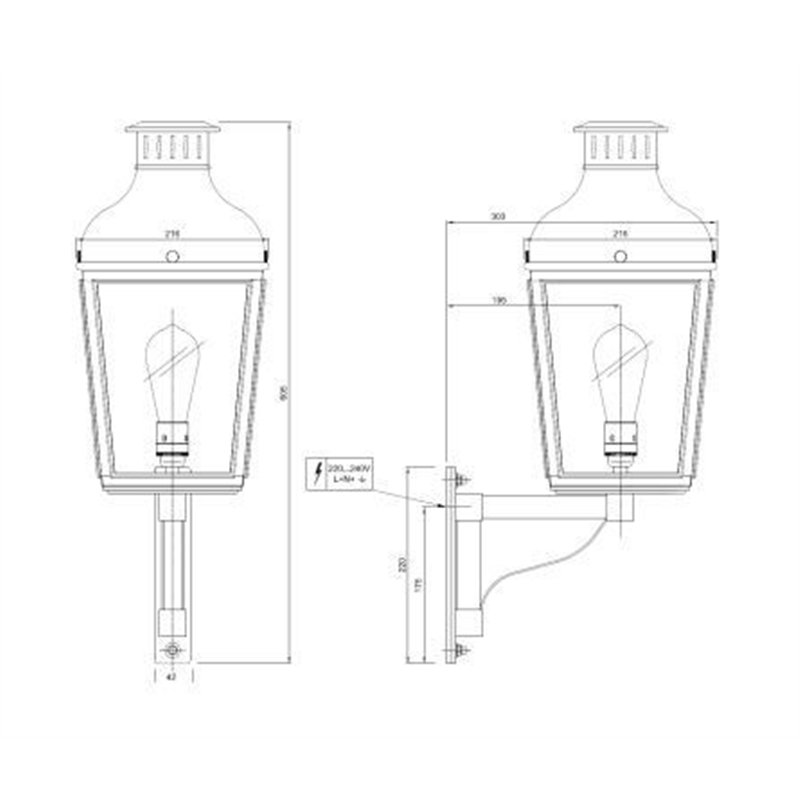 Tekna C Montrose Small on bracket Wandlampe