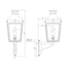 Tekna C Montrose Small on bracket Wandlampe