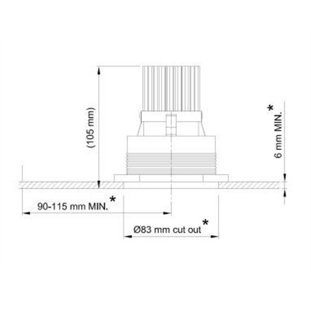 Tekna FLATSPOT 1 - TRIM GU10 LED Recessed lamp