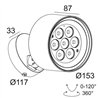 Delta Light FRAX M SUPERSPOT Bodenlampe /  Wandlampe