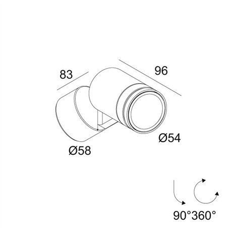 Delta Light SPIX M 24V Wall lamp