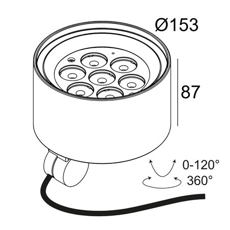 Delta Light Frax Mb Pole Honeycomb wall lamp