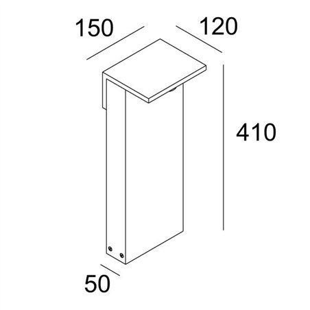 Delta Light OBLIX 40 Garden lamppost