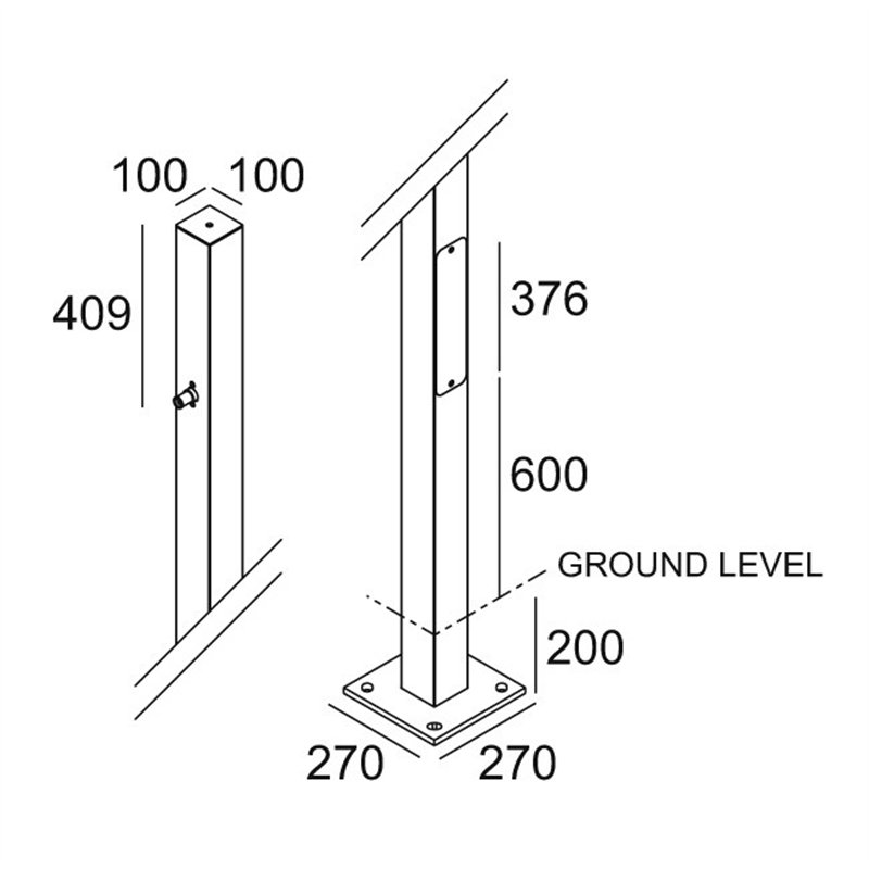 Delta Light POLESANO 4M - 1 BASE Bodenlampe