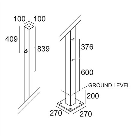 Delta Light POLESANO 4M - 3 BASE Garden lamppost
