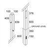 Delta Light POLESANO 4M - 4 ANCHORED Bodenlampe