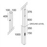 Delta Light POLESANO 6M - 21L ANCHORED Garden lamppost