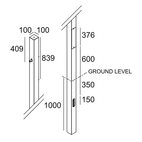 Delta Light POLESANO 6M - 22L ANCHORED Garden lamppost