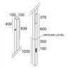 Delta Light POLESANO 6M - 22L ANCHORED Garden lamppost