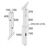Delta Light POLESANO 6M - 4 ANCHORED Garden lamppost