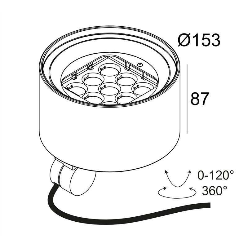 Delta Light FRAX MB POLE LINEAR V Pollerleuchte