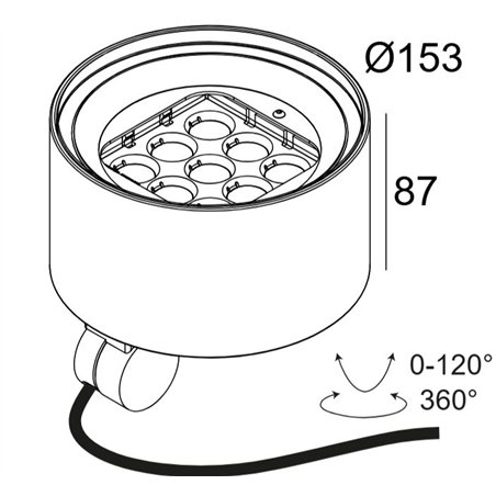 Delta Light FRAX MB POLE 92714 DIM5 Garden lamp