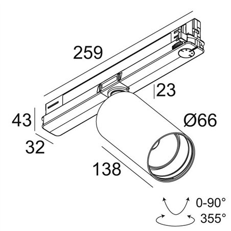 Delta Light SPY 66 TW ADM DIM5 Track lighting fixture