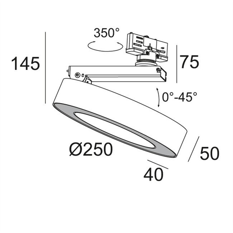 Delta Light SUPER-OH! XS PIVOT 25 ADM DIM8 Schienenbeleuchtung