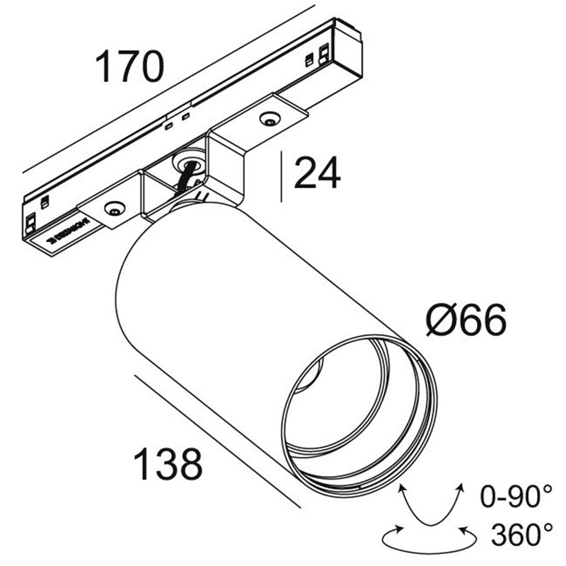 Delta Light M20/M26H - Spy 66 TW DIM5 Schienenbeleuchtung
