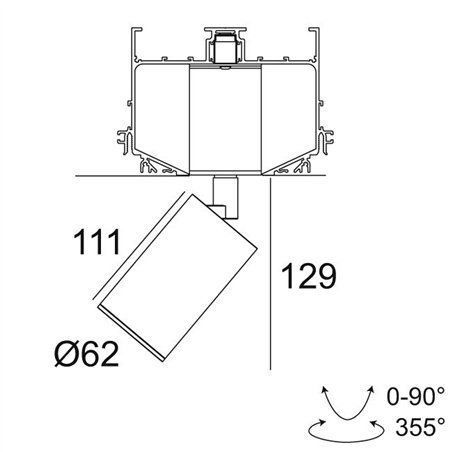 Delta Light M52 - Spy Focus LP DIM5 Track lighting fixture