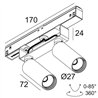 Delta Light M20/M26H - Spy 272 DIM5 Track lighting fixture