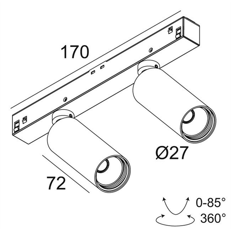 Delta Light M26L - SPY 272 DIM5 Schienenbeleuchtung