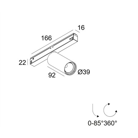 Delta Light M26L - SPY 391 DIM5 Track lighting fixture