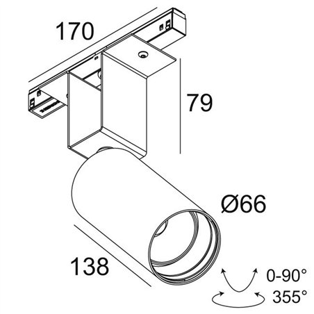 Delta Light M52 - Spy 66 DIM5 Track lighting fixture