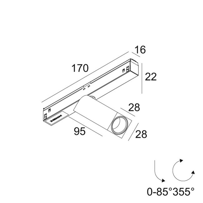Delta Light M26L - Octav 27 MDL Schienenbeleuchtung
