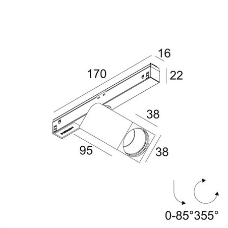 Delta Light M26L/M35R - Octav 39 MDL track lighting fixture