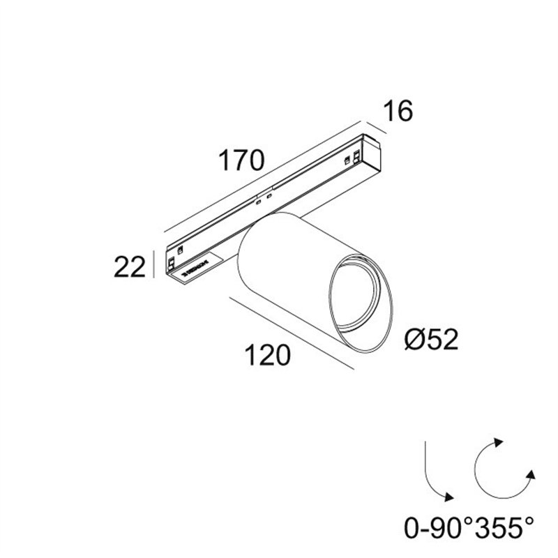 Delta Light M26L/M35R - Spy 52 Wallwash MDL Schienenbeleuchtung