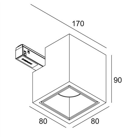 Delta Light M26L Boxy L A DIM5 Track lighting fixture