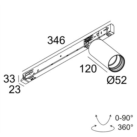 Delta Light Spy 52 Soft Adm Slim DIM5 Track lighting fixture
