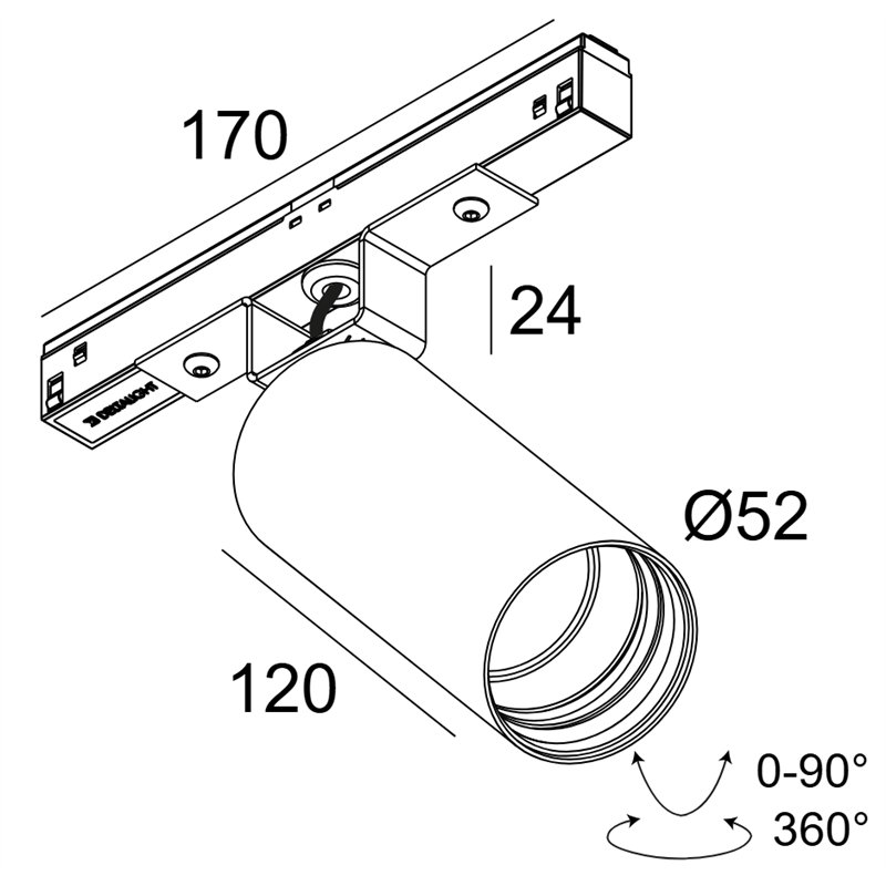 Delta Light M20/M26H - Spy 52 Soft 93020 Mdl Schienenbeleuchtung