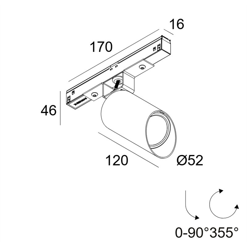 Delta Light M20/M26H - Spy 52 Wallwash DIM5 Schienenbeleuchtung