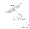 Delta Light M20/M26H - Spy 66 Wallwash DIM5 Track lighting fixture