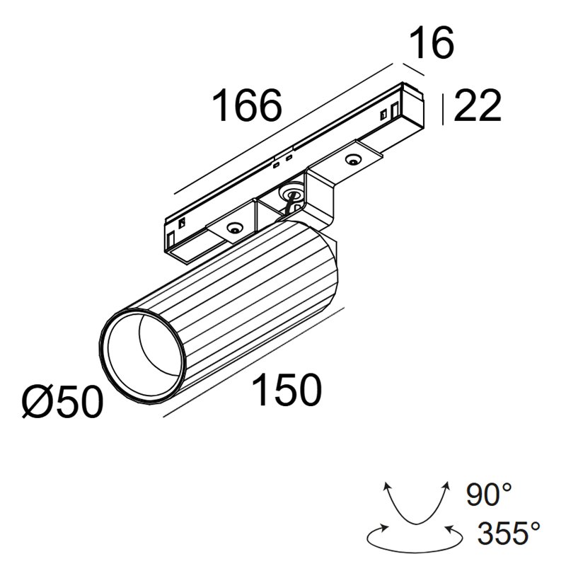 Delta Light M26L - Hedra L 92733 Mdl Schienenbeleuchtung