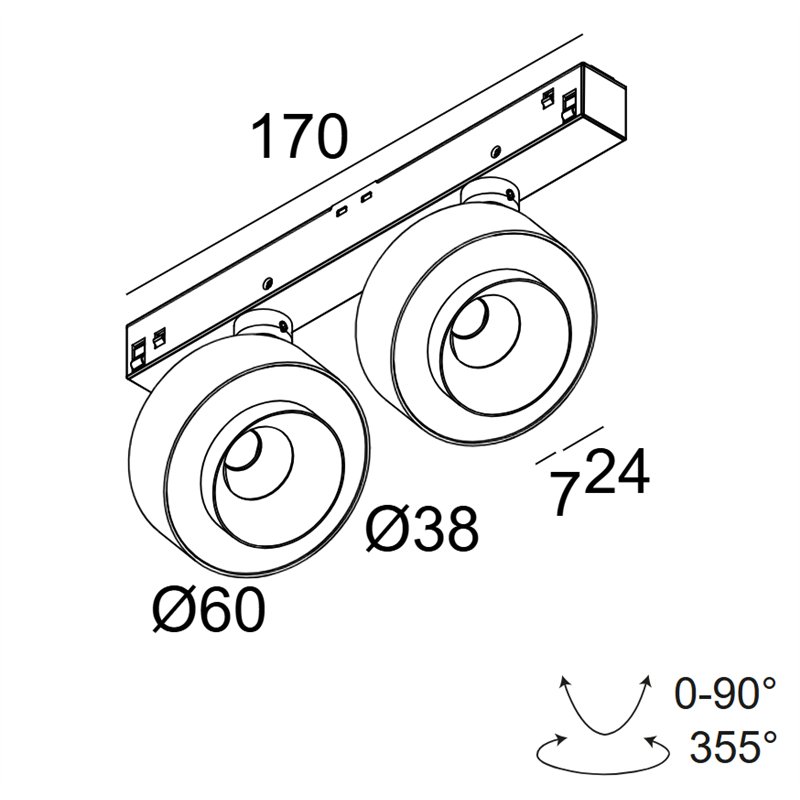 Delta Light M26L - Odron 2 93028/41 Dim5 Schienenbeleuchtung