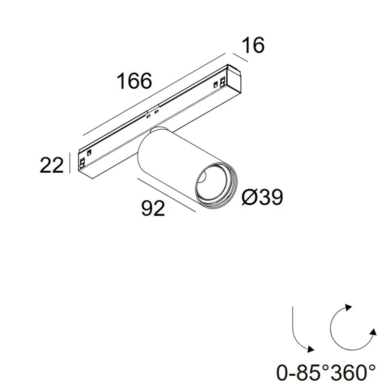 Delta Light M26L - Spy 391 92720 Mdl Schienenbeleuchtung