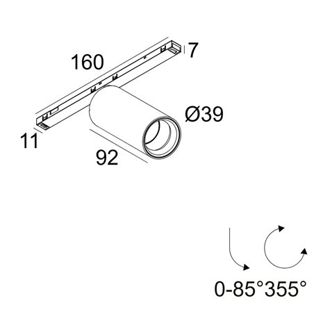 Delta Light Sl19 - Spy 39 Focus Track lighting fixture