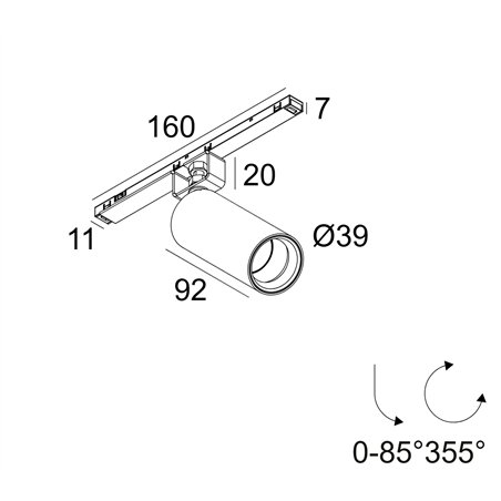 Delta Light Spl14 - Spy 39 Focus Track lighting fixture