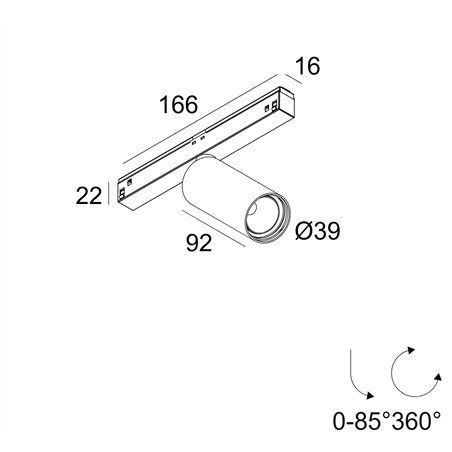 Delta Light M26L - Spy 391 Soft Track lighting fixture