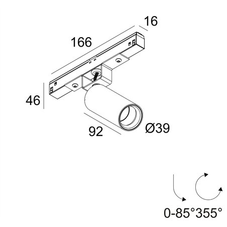 Delta Light M20/M26H - Spy 39 Focus Track lighting fixture
