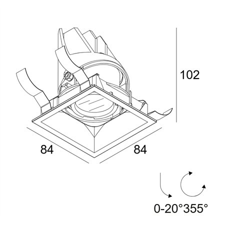 Delta Light ENTERO SQ-S X Built in spot