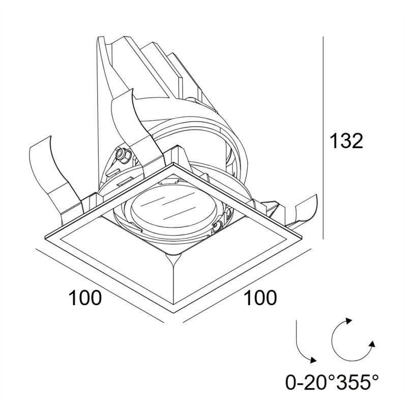 Delta Light ENTERO SQ-M X Deckenlampe