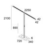 Delta Light INFORM 40 SQ F2 H PDS DOWN-UP Floor lamp