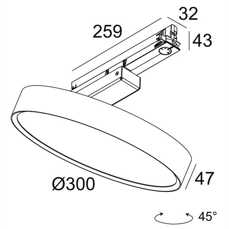 Delta Light MULTINOVA 30 PIVOT PRISM ADM Schienenbeleuchtung