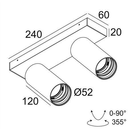Delta Light SPY 52 ON 2 DIM8 Ceiling lamp