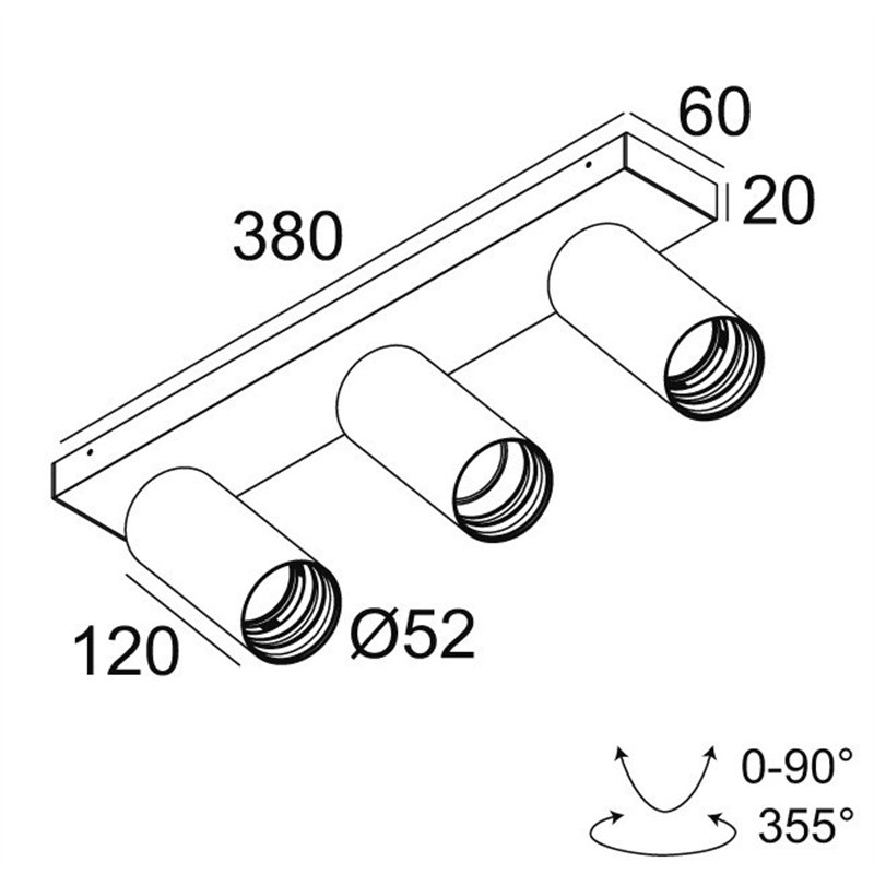 Delta Light SPY 52 ON 3 DIM8 Deckenlampe